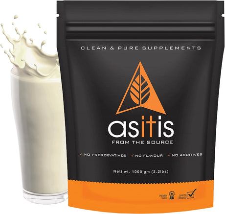 AS-IT-IS Nutrition Whey Protein Concentrate 80% - 1Kg/35.2 Oz Cross-Flow Microfiltered | Unflavoured | Tested for Purity | Non-Gmo and Gluten-Free No Preservatives