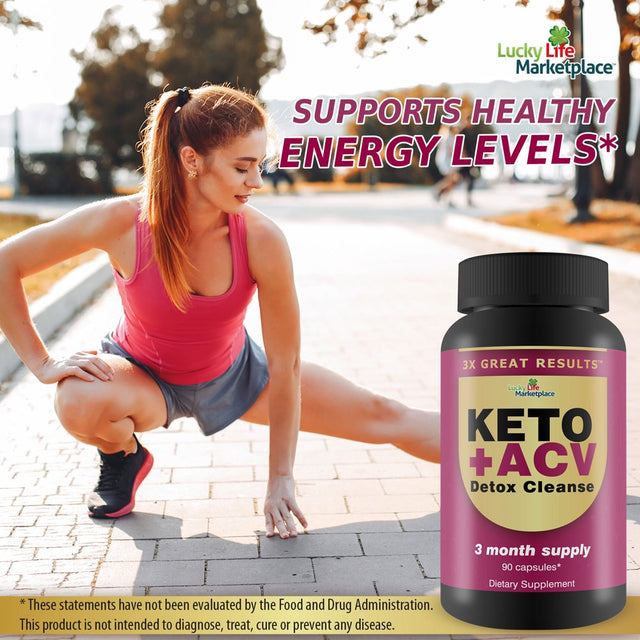 3X Great Results - Keto + ACV Detox Cleanse - Promote Healthy Weight Loss - Body Cleanse Detox - Colon Cleanse - Advanced Keto Weight Loss Formula with Fiber - Support Digestion & Immune Health