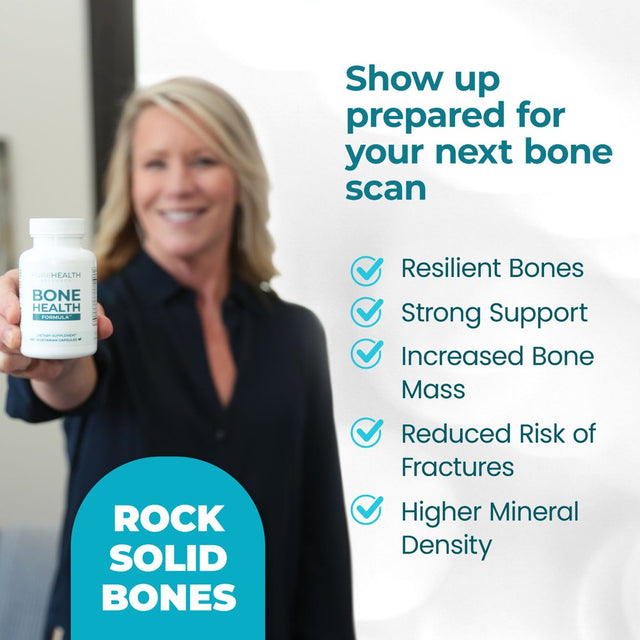 Bone Health Formula Plant-Based Calcium, Magnesium, Potassium - Support Healthy & Strong Bones X3