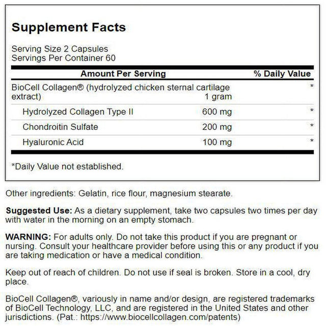 Swanson Skin and Joint Biocell Collagen - Collagen Type Ii 3 Pack