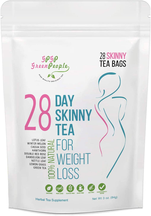 Detox Tea Diet Tea for Body Cleanse - 28 Day Weight Loss Tea for Women, Natural Ingredients, GPGP Greenpeople Skinny Fit Tea for Slim, Belly Fat (28Days)