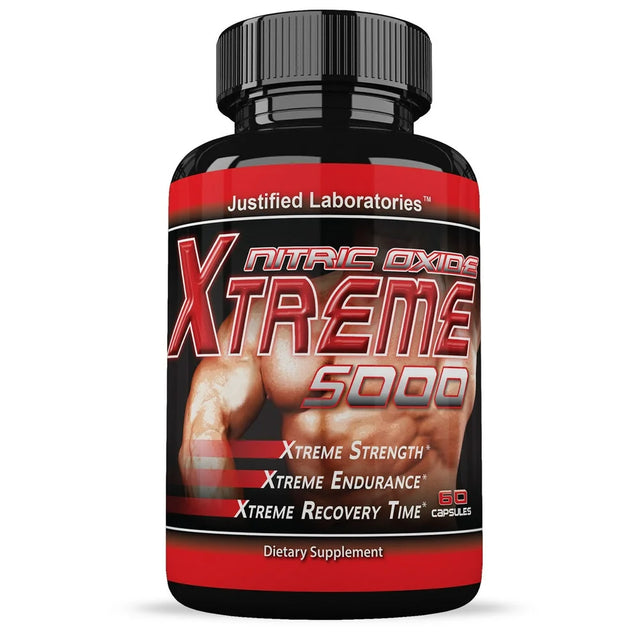 Nitric Oxide Xtreme 5000 Extreme L Arginine Increase Muscle Strength Pump Boost 60 Capsules