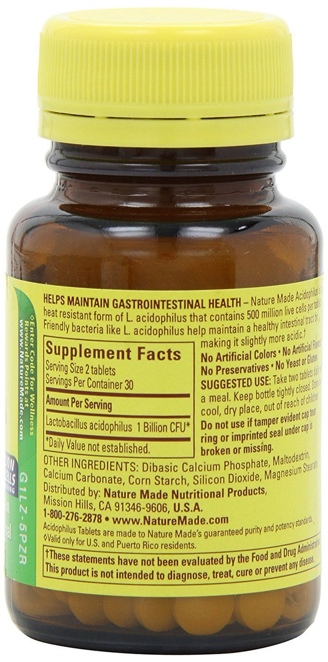 Nature Made Acidophilus Probiotics, 60 Count