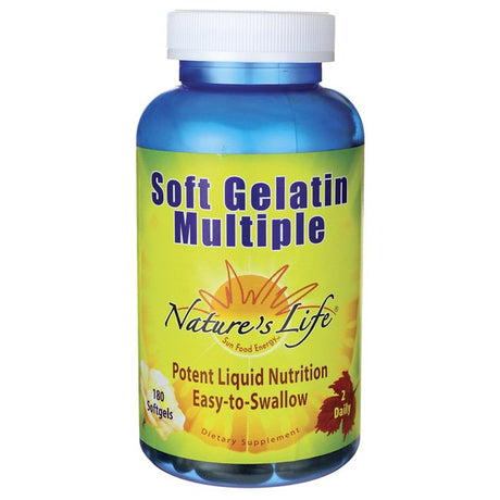 Nature'S Life Soft Gelatin Multiple | Complete Daily Multivitamin & Mineral Supplement with Iron | 180 Easy-To-Swallow Softgels | 3-Month Supply