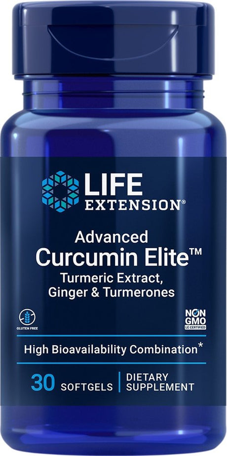 Life Extension Advanced Curcumin Elite Turmeric Extract Ginger & Turmerones -- 30 Softgels