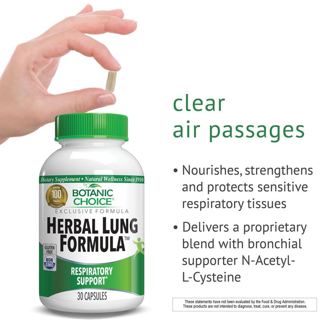 Botanic Choice Herbal Lung Formula, 30 Ct - Lung Support Supplement