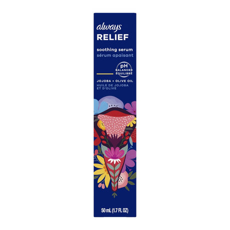 Always Relief Soothing Liquid Serum for Intimate Skin, Fragrance-Free, 1.7 Fl Oz