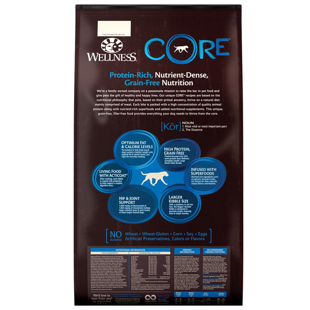 Wellness CORE Natural Grain Free Dry Dog Food, Large Breed, 26-Pound Bag