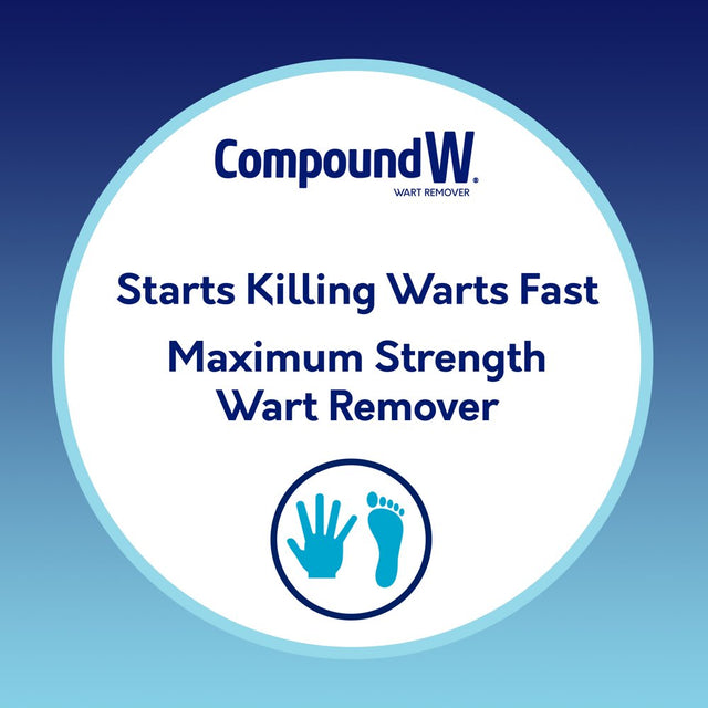 Compound W Maximum Strength One Step Invisible Wart Remover Strips, 14 Count