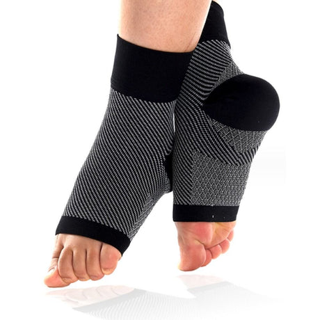 Upgraded Women Men Sweat Absorption Non-Slip Nylon Foot Protection Elasticity Compression Ankle Socks Comprex Ankle Sleeves Neuropathy Socks Soothe Relief Compression Socks BLACK XL