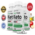 (3 Pack) Super Health Keto ACV MAX Pills 1675Mg Alternative to Gummies Dietary Supplement 180 Capsules