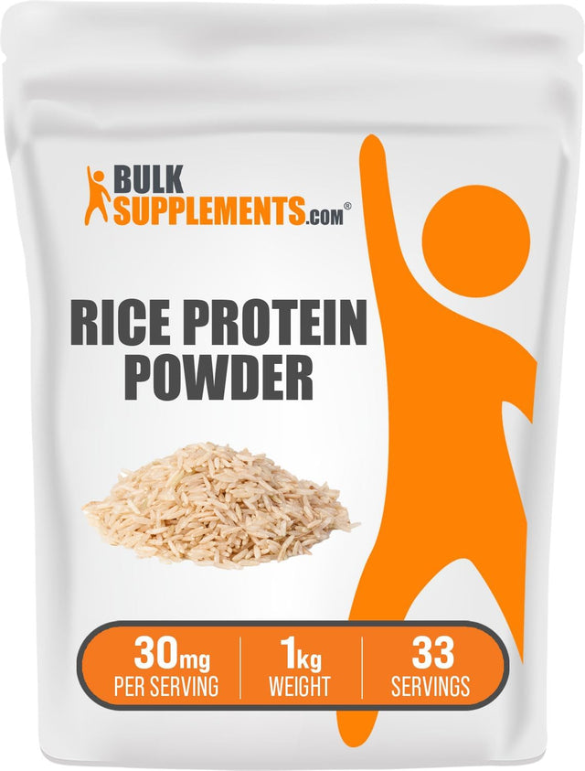 BULKSUPPLEMENTS.COM Organic Rice Protein Powder - Unflavored Protein Powder, Plant Protein Powder - Vegan Protein Powder, Dairy Free & Gluten Free - 30G per Serving, 1Kg (2.2 Lbs)