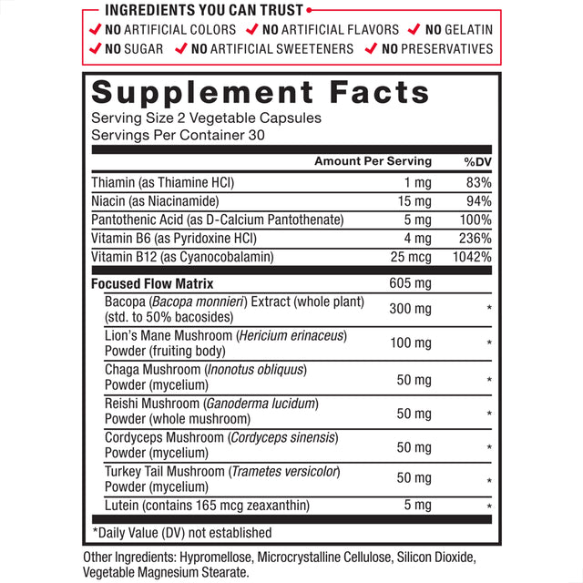 Force Factor Forebrain Focus Nootropic Brain Health Supplement for Focus, 60 Capsules