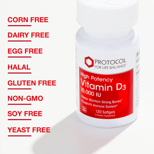 Protocol for Life Balance Vitamin D3 10,000 IU - 120 Softgels