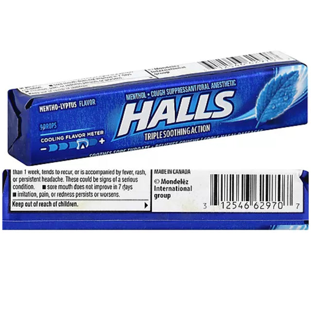 HALLS Mentho-Lyptus Cough Drops, 20 Packs of 9 Drops (180 Total Drops)