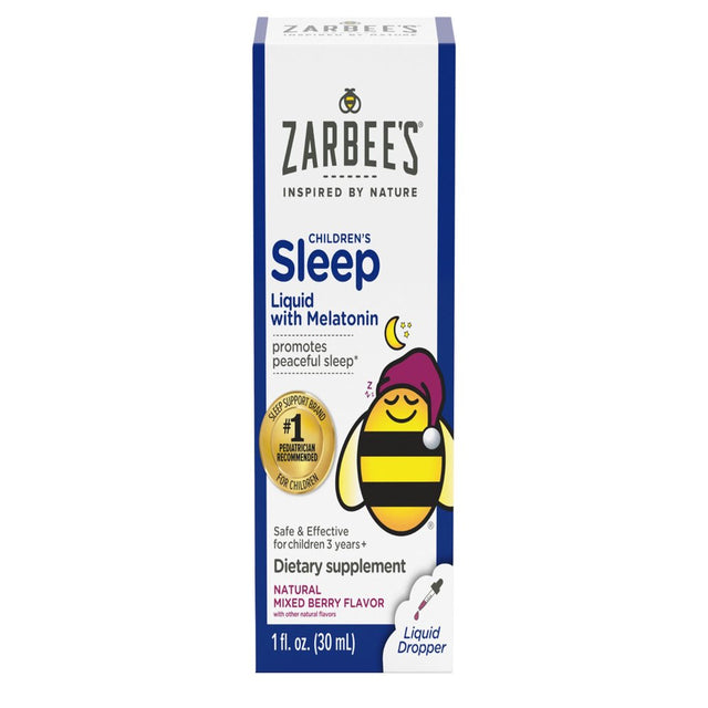 2 Pack Zarbee'S Naturals Sleep Liquid with Melatonin for Children, 1 Ounce Each