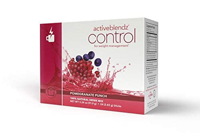 Javita Activeblendz Control Fruit Powder Drink Instant Beverage Made W/Pomegranate & Grape, Garcinia Cambogia & Gymnema Sylvestre for Appetite and Weight Management, 24 Serv.