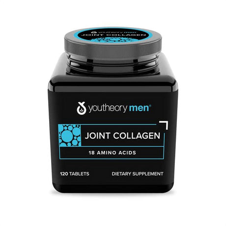 Youtheory Joint Collagen for Men Â€“ Hydrolyzed Collagen + Plant Based Joint Blend, 120 Tablets