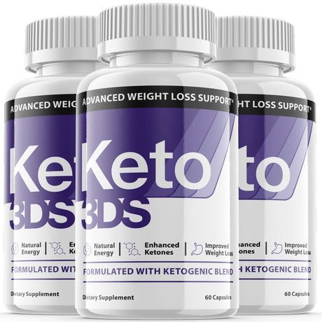 (3 Pack) Keto 3DS - Keto Diet Pills - Utilize Fat for Energy with Ketosis - Boost Energy & Focus, Manage Cravings, Support Metabolism - Supplement for Women and Men - 180 Capsules