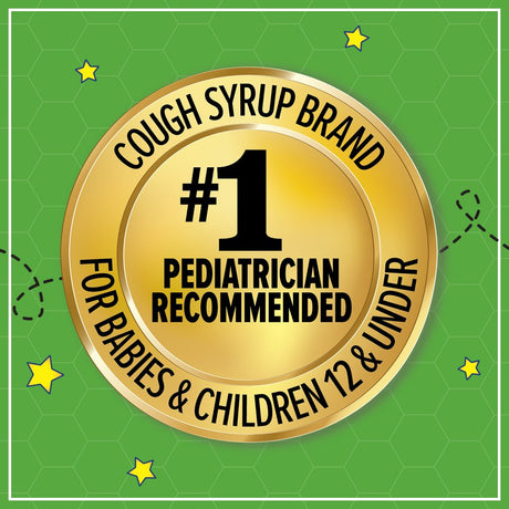 Zarbee’S Kids Cough + Mucus Nighttime with Honey, Ivy Leaf, Zinc & Elderberry, Mixed Berry, 4FL Oz