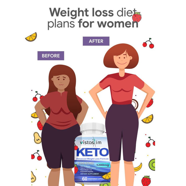 KETO BHB 1200Mg Pure Ketone 60 Pills Ketogenic Dietary Supplements Boost Energy & Burning Fat by Vistaslim