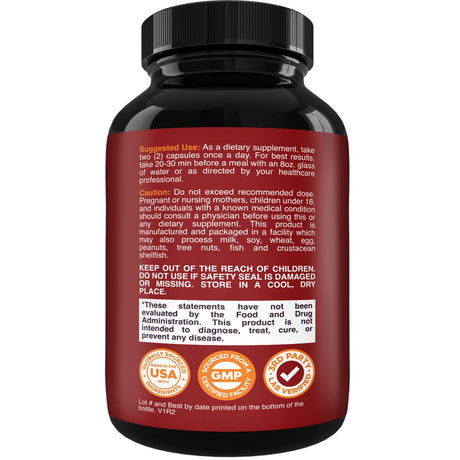 Nitric Oxide Supplement Support Pills - Natures Craft Natural Workout Supplement with Niacin Calcium