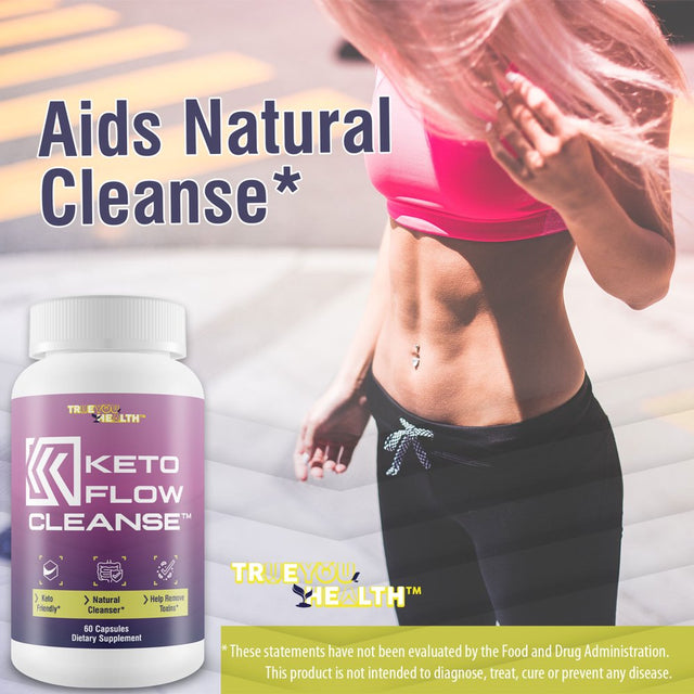 Keto Flow Cleanse - Natural Cleanse Aid - Support Waste & Toxin Elimination - Acai Cleanser Keto Pills with Probiotics - Keto Detox Colon Cleanser to Support Energy, Ketosis, & Digestive Health