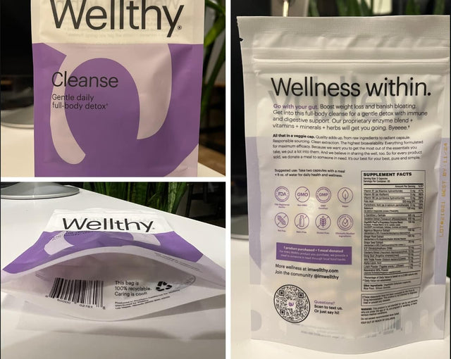 Wellthy Gentle Detox Cleanse for Bloating Relief, Gut Support & Water Loss (30 Day)