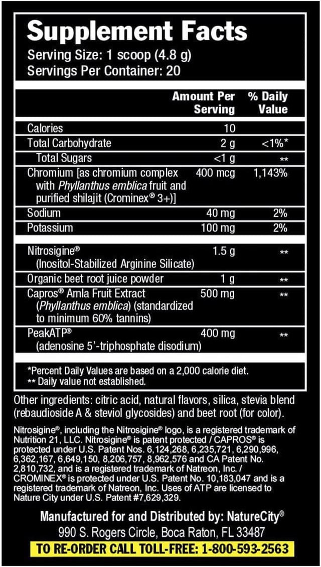 True-Nox Nitric Oxide Supplements for Men and Women - Pre-Workout Booster Powder Ft. Nitrosogine L-Arginine, Peak ATP, & Beetroot Juice Nitric Oxide Powder - Gluten Free, Keto, Non_Gmo