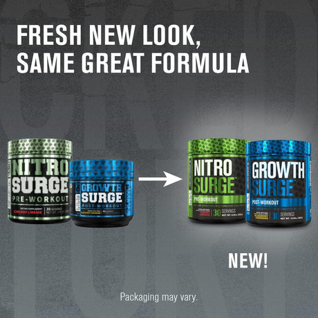 Jacked Factory Nitrosurge Pre-Workout Supplement & Growth Surge Post Workout Muscle Builder Bundle