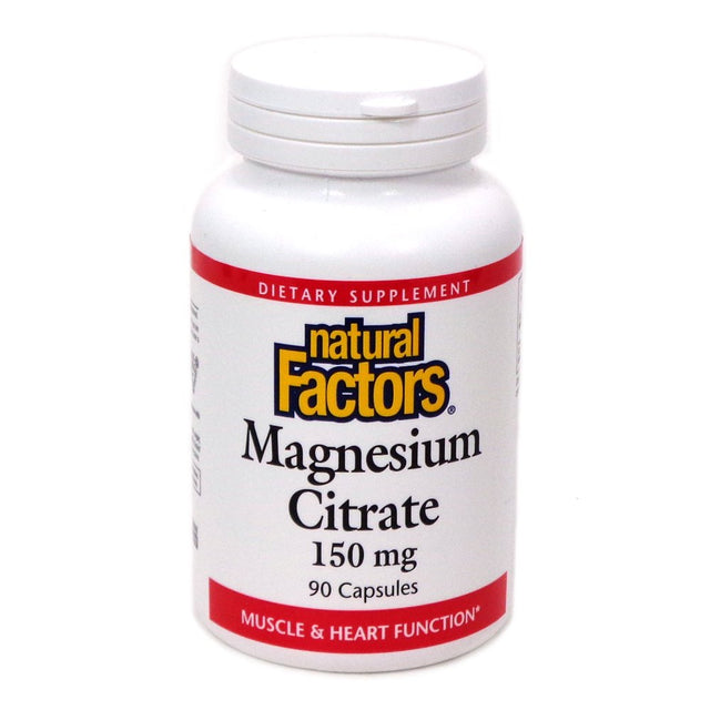 Magnesium Citrate 150Mg by Natural Factors - 90 Capsules