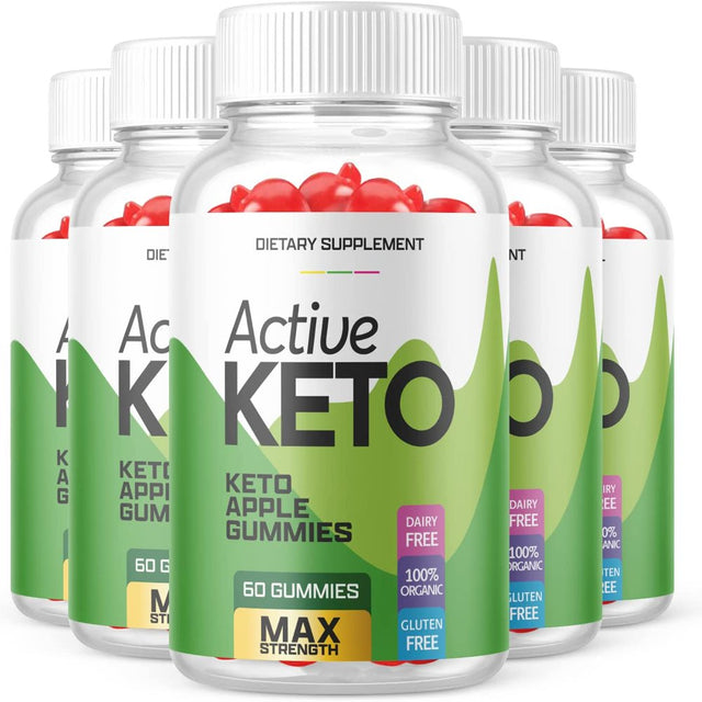 (5 Pack) Active Keto ACV Gummies - Supplement for Weight Loss - Energy & Focus Boosting Dietary Supplements for Weight Management & Metabolism - Fat Burn - 300 Gummies