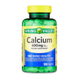 Spring Valley Calcium Bone Health Dietary Supplement Tablets, 600 Mg, 100 Count