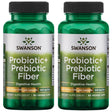 Swanson Probiotic+ Prebiotic Fiber 500 Million Cfu 60 Veg Caps 2 Pack