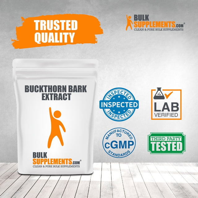 Bulksupplements.Com Buckthorn Bark Extract - Superfood Powder - Sea Buckthorn - Omega 7 Supplement - Radiant Beauty Hair Vitamins (250 Grams)