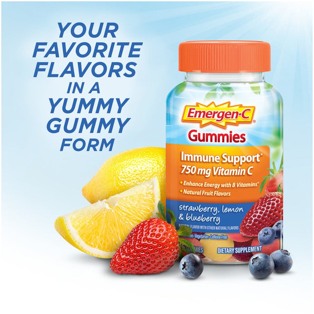 Emergen-C Adult Vitamin C Gummies for Immune Support, Fruit, 45 Ct