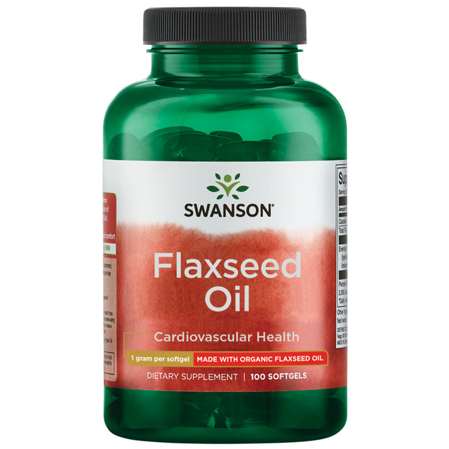 Swanson Flaxseed Oil (Omegatru) 1,000 Mg 100 Softgels