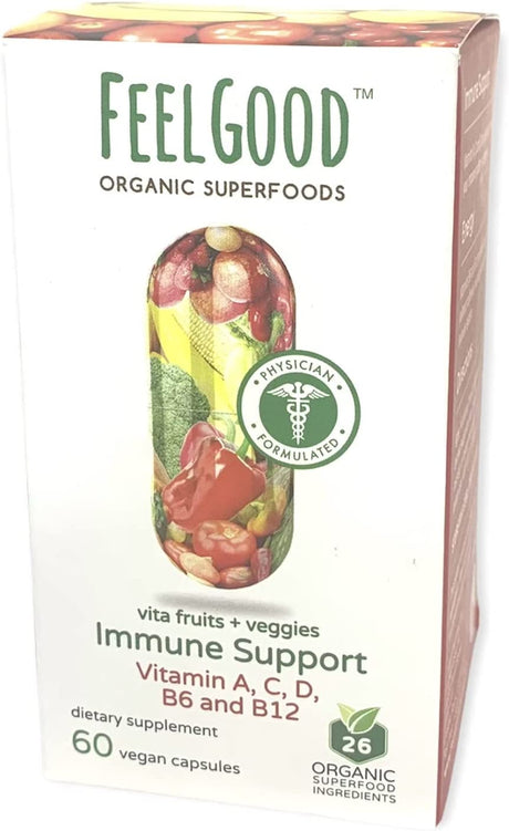 Vital Fruits + Veggies Immune Support 60Vegan Capsules