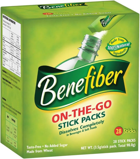 Benefiber Natural Fibre Supplement On-The-Go Stick 28 Pack