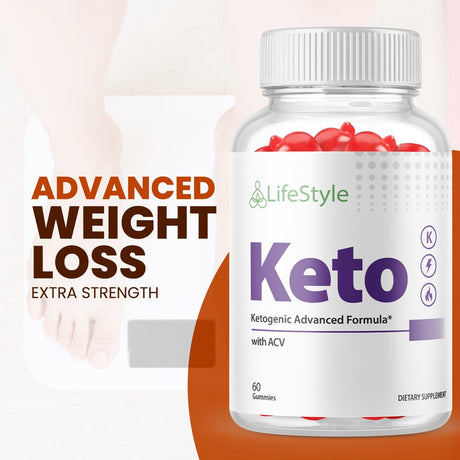 (3 Pack) Lifestyle Keto ACV Gummies - Supplement for Weight Loss - Energy & Focus Boosting Dietary Supplements for Weight Management & Metabolism - Fat Burn - 180 Gummies