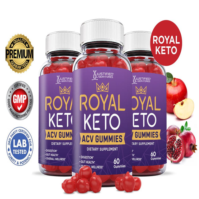 (3 Pack) Royal Keto ACV Gummies 1000MG Dietary Supplement 180 Gummys