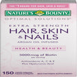 Nature'S Bounty Optimal Solutions Extra Srength Hair Skin & Nails 5000 Mcg of Biotin, Softgels 150 Ea (Pack of 4)