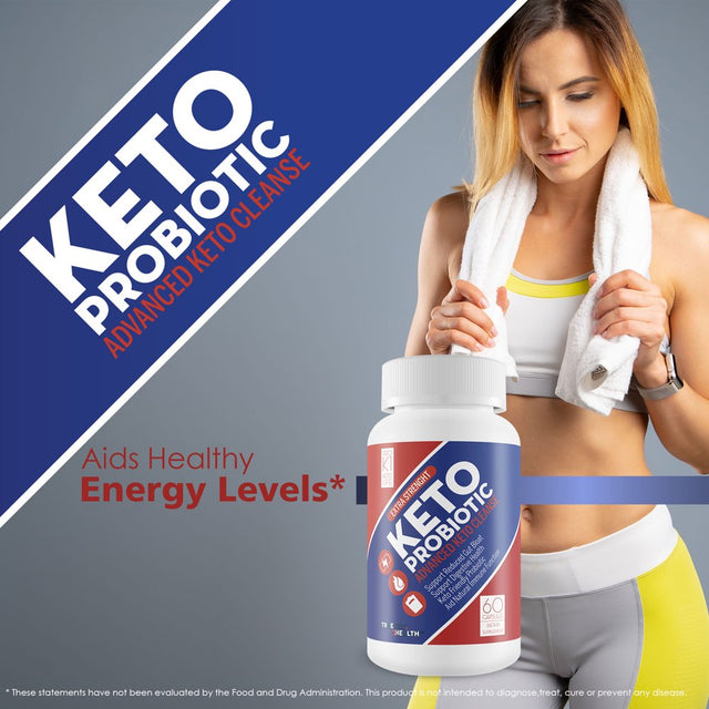 Keto Probiotic - Support Gut Health, Digestive Health, Immune Health, & Energy - Keto Friendly Probiotic Cleanser - Aid Reduced Gut Bloat & Healthy Gut Biome - Keto Friendly Probiotics & Prebiotic