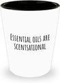 Essential Oils Ceramic Shot Glass - Herbalist Gift - Essential Oils Are Scentsational - Herbalism Present