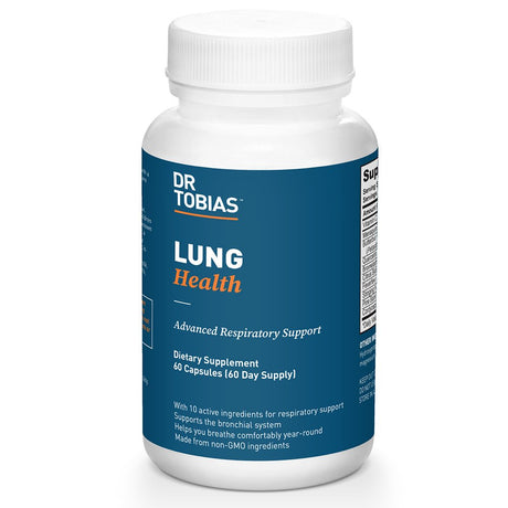 Dr. Tobias Lung Health, Lung Cleanse and Detox, Herbal Supplement, 60 Capsules, 2 Month Supply