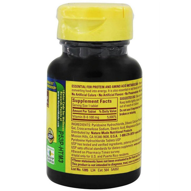 Nature Made Vitamin B-6 100 Mg Tablets 100 Ea