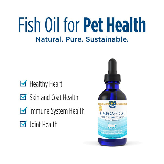 Nordic Naturals Omega-3 Cat, Liquid, Fish Oil for Cats, with EPA & DHA 2 Oz