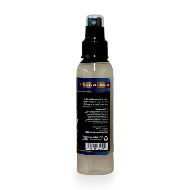 Health and Wisdom - Magnesium Muscle Recovery - 4 Oz. Spray for Pre and Post Workout