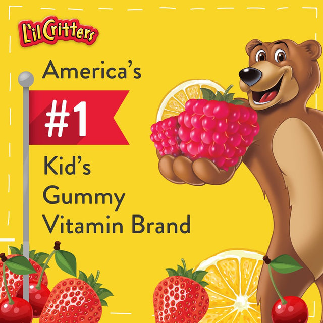 L’Il Critters Paw Patrol Gummy Vites Daily Gummy Multivitamin for Kids, Vitamin C, D3 for Immune Support Cherry, Orange and Blueberry Flavors, 60 Gummies