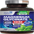 Magnesium Glycinate 425 Mg with Calcium - Natural, High Absorption Magnesium Tablets Chelated for Muscle, Nerve, Bone & Heart Health Support - Non-Gmo, Gluten Free, Vegan Supplement - 120 Tablets